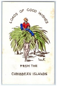 Barbados Postcard Loads of Good Wishes from Carribean Island Barn Animal 1964