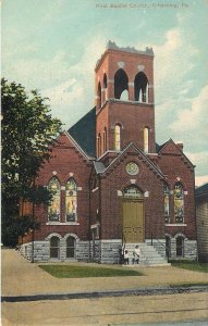 KITTANNING, Pennsylvania PA~ FIRST BAPTIST CHURCH 1909 Armstrong County Postcard