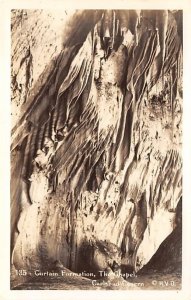 Curtain Formation, The Chapel real photo - Carlsbad Cavern, New Mexico NM