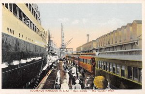 Cais Gorjao Mozambique Lourenco Marques Wharf Scene Vintage Postcard AA38050