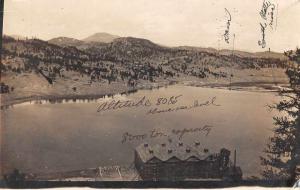 South Platte River Logging? Birds Eye View Real Photo Antique Postcard J65248