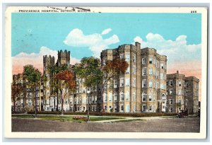 1931 Providence Hospital Detroit Michigan MI Vintage Posted Postcard 