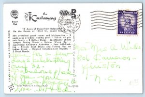 Miami Beach Florida FL Postcard The Castaways Motel Exterior Street View 1961