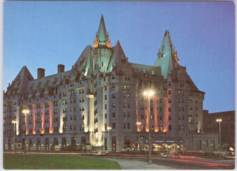 Chateau Laurier, Night View, Ottawa, Ontario, Chrome Postcard #2