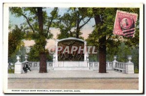 Old Postcard Could Robert Shaw Memorial Monument Boston Mass