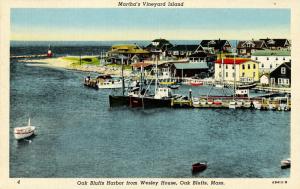 MA - Martha's Vineyard Island. Oak Bluffs. The Harbor from Wesley House
