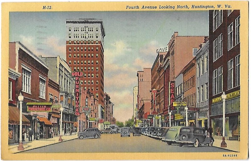 Fourth Avenue Looking North Huntington West Virginia