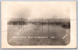 K27/ Portsmouth Ohio RPPC Postcard c1910 River Flood Disaster Gallia Pike 39