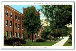 1936 The Thomas D. Murphy Calendar Factory Exterior Red Oak Iowa IA Postcard