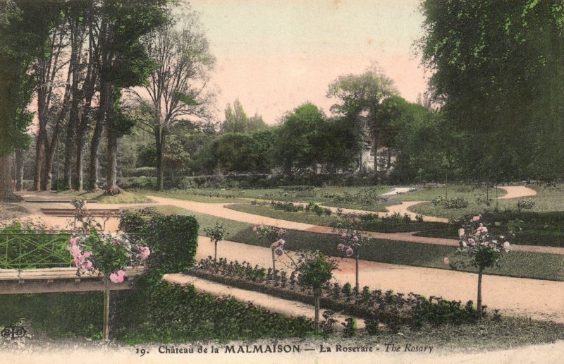 Vintage Postcard Chateau De La Malmaison The Rosary Rueil-Malmaison France