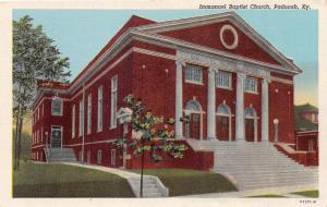 E22/ Paducah Kentucky Ky Postcard c1940s Immanuel Baptist Church Building