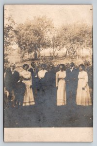 RPPC Group Family Photo c1910   Postcard