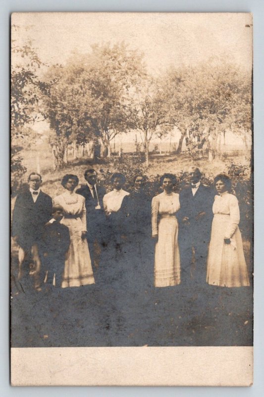 RPPC Group Family Photo c1910   Postcard