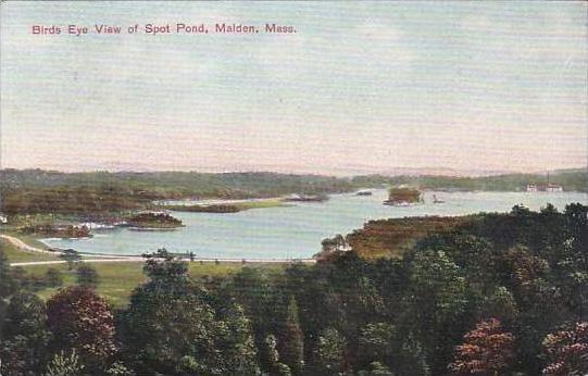 Massachustetts Malden Birds Eye View Of Spot Pond