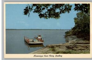 Postcard-Mississippi River Ferry Boat Landing..