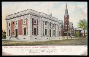 Post Office and First Baptist Church