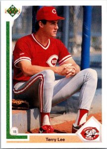 1991 Upper Deck Baseball Card Terry Lee Cincinnati Reds sk20696