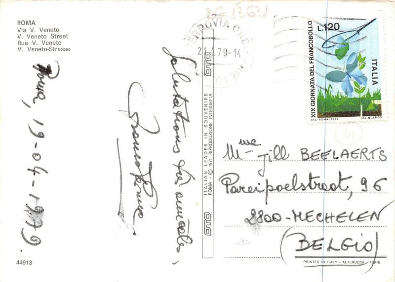 BG13631 car voiture bus roma via v veneto   italy