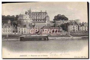 Old Postcard Amboise Panorama Of The Chateau