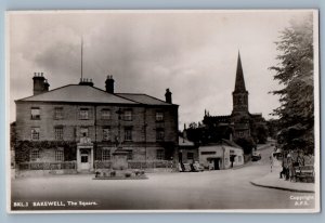 Derbyshire England Postcard BKL3 Bakewell Square c1930's Vintage RPPC Photo