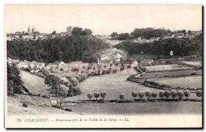 Old Postcard Chaumont panorama taken in the valley of Suize