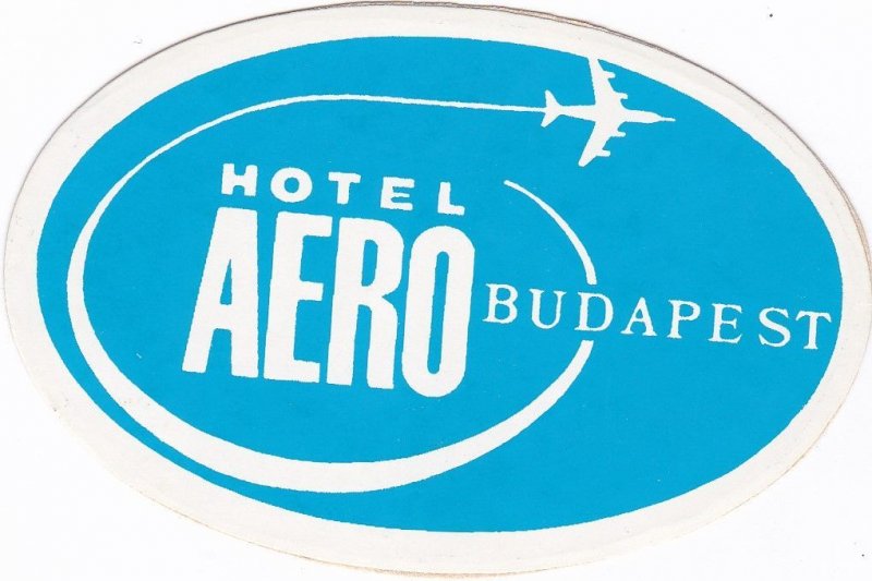 Hungary Budapest Hotel Aero Vintage Luggage Label sk3896