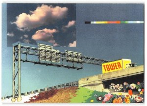TOWER RECORDS Terry Sykes Art Collage Advertising 4x6 c1990s Postcard