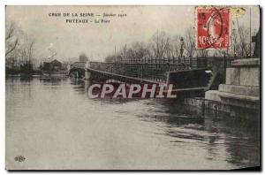 Old Postcard Puteaux Bridge in January 1910 Floods