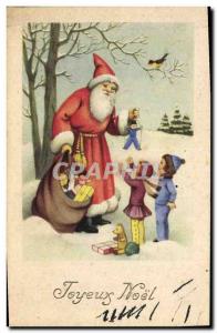 Old Postcard Fancy Santa Claus Children