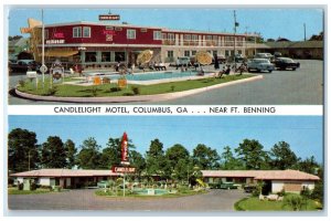 c1960 Candlelight Motel Benning Exterior Building Columbus Georgia GA Postcard
