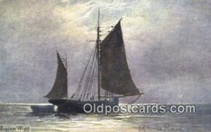 Sailboat 1910 light wear postal used 1910