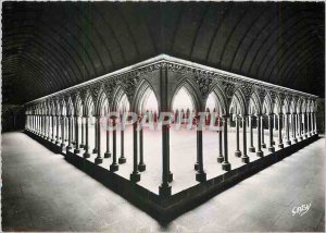 Modern Postcard Mont St Michel (Manche) Inteieur du Cloitre