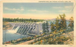 Carpenter Dam Hot Springs Arkansas 1930s Linen Unused