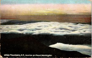 White Mountains NH New Hampshire Sunrise Mount Washington Postcard Antique WOB