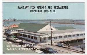 Sanitary Fish Market Restaurant Cars Morehead North Carolina postcard