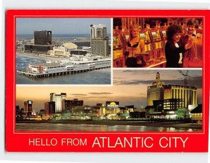 Postcard Hello from Atlantic City New Jersey USA