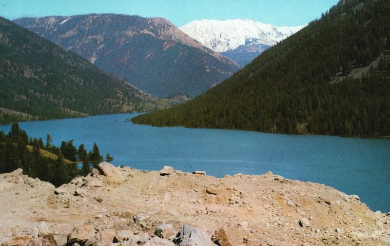 Postcard Montana's Newest Quake Lake Created By Earthquake Mountain Montana MT