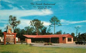 Autos Mobile Alabama Ranch Restaurant roadside Postcard Colorpicture 5843