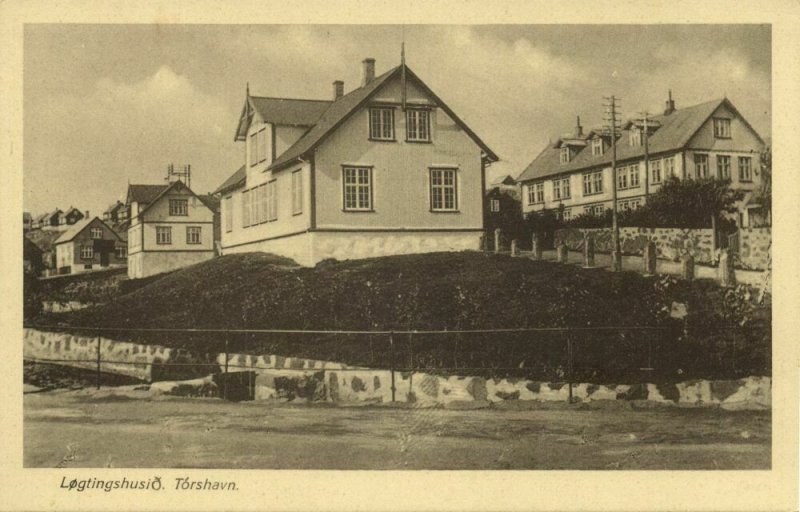 denmark, Faroe Islands, TORSHAVN, Løgtingshusið, Parliament (1930s) Postcard