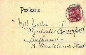 1902 Dusseldorf Haupt Ausstellungsgebäude Artist Signed Postcard