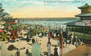 California Long Beach Beach Bath House Western Publishing Postcard 22-2112