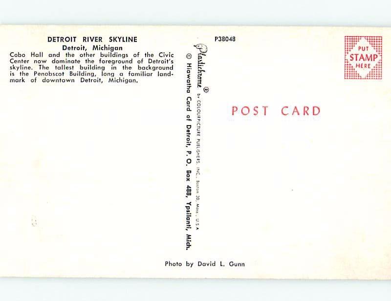 Unused Pre-1980 PANORAMIC VIEW Detroit Michigan MI hp3952@