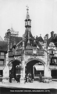 Salisbury Wiltshire England~Poultry Cross~1920s R R Edwards Real Photo POSTCARD