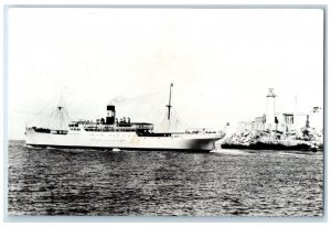 Cuba RPPC Photo Postcard On Board Vaccaro Line Steamer 1950 Vintage Posted