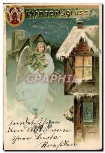 Old Postcard Fantasy Angel