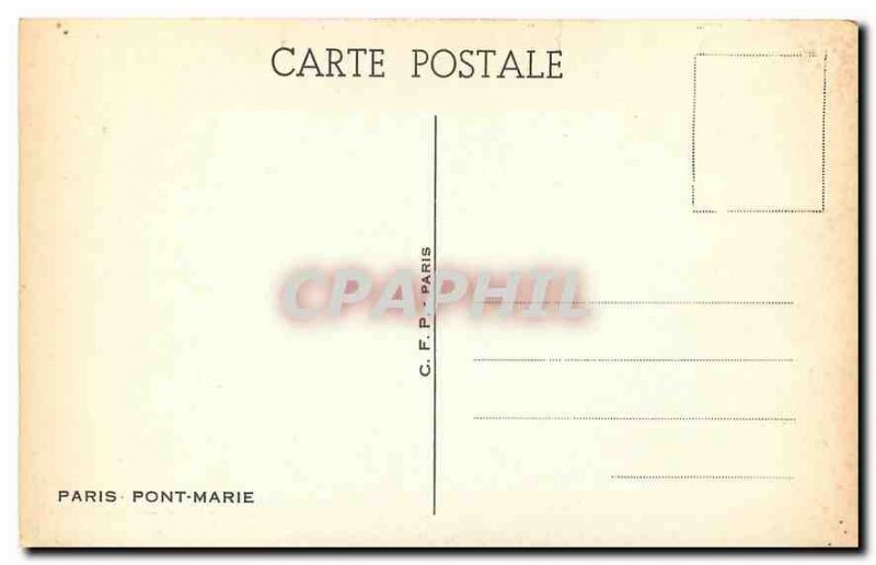 Old Postcard Paris Pont Marie