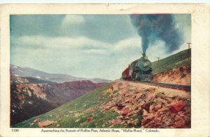 1910 Railroad Summit of Rollins Pass, Atlantic Slope, Colorado Vintage Postcard