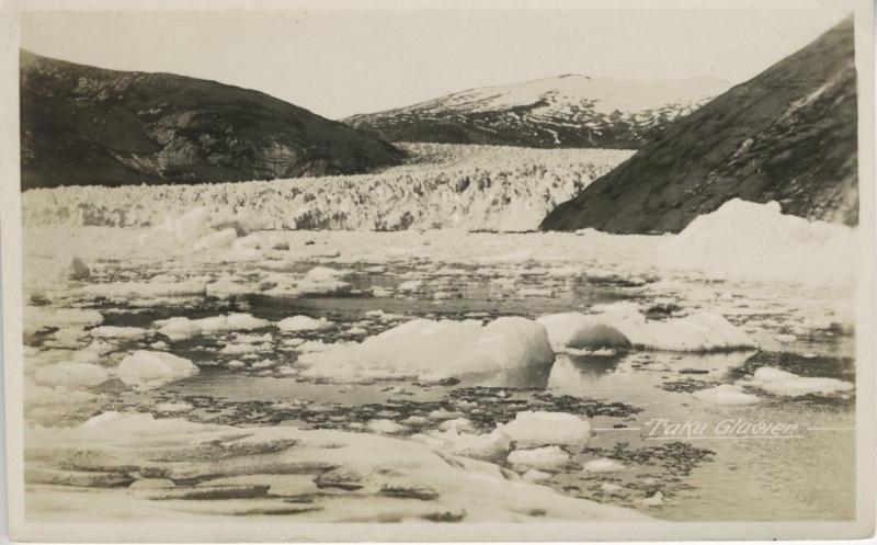 Taku Glacier Alaska AK Vintage Real Photo Postcard D23