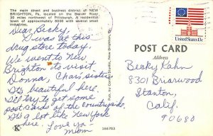 Main Street District New Brighton, Pennsylvania PA Postcard