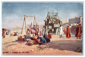 c1910 A Corner of the Fair Cairo Egypt Ferris Wheel Oilette Tuck Art Postcard